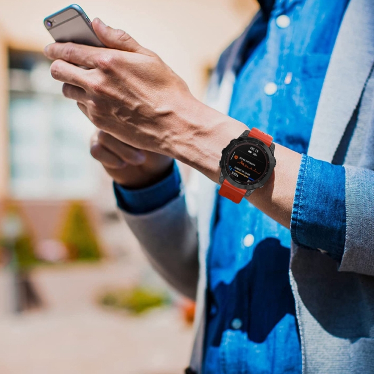 For Garmin Instinct Metal Buckle Solid Color Silicone Watch Band