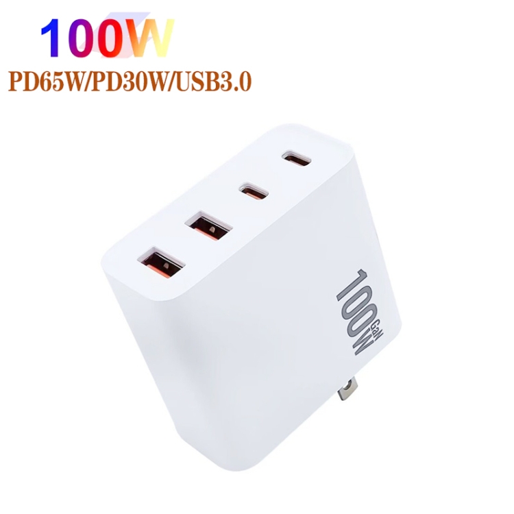 GaN 100W Dual USB + Dual USB-C/Type-C Multi Port Charger for Apple MacBook Series US / EU Plug GaN 100W Dual USB + Dual USB-C/Type-C Multi Port Charger for Apple MacBook Series US / EU Plug