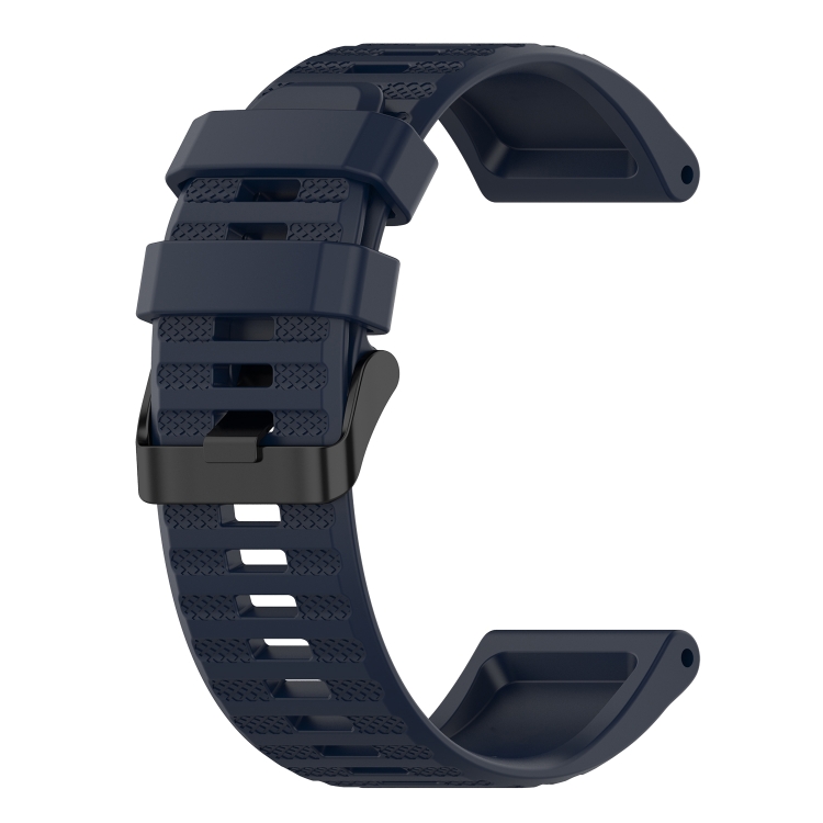 Pour Garmin Fenix 3 Sapphire Bracelet de montre en silicone à texture  horizontale de 26 mm avec outil de retrait (bleu marine)