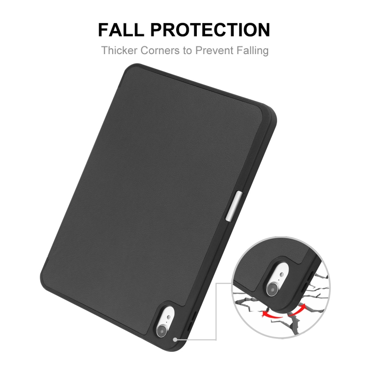 For iPad 10th Gen 10.9 2022 ENKAY TPU Back Cover Smart Leather Stand Tablet Case with Pen Slot(Black) For iPad 10th Gen 10.9 2022 ENKAY TPU Back Cover Smart Leather Stand Tablet Case with Pen Slot(Black)