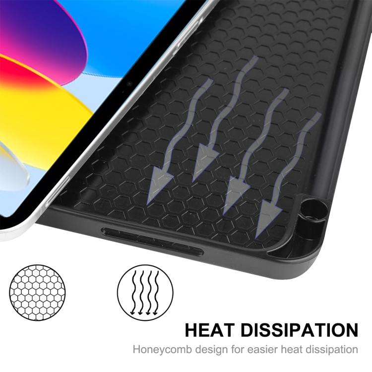 For iPad 10th Gen 10.9 2022 ENKAY TPU Back Cover Smart Leather Stand Tablet Case with Pen Slot(Black) For iPad 10th Gen 10.9 2022 ENKAY TPU Back Cover Smart Leather Stand Tablet Case with Pen Slot(Black)