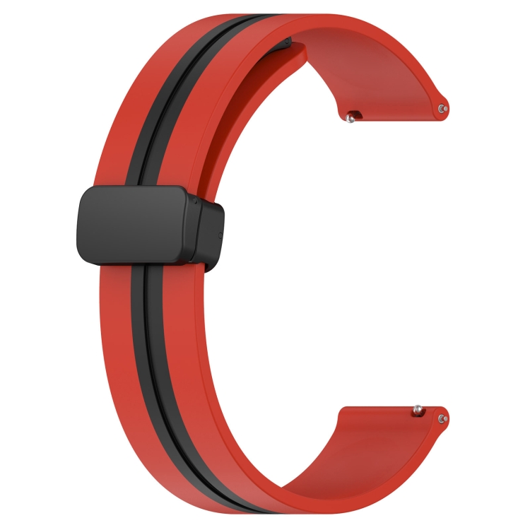 Para Amazfit GTR 3 22 mm Correa de reloj de silicona con cierre magnético  plegable (rojo