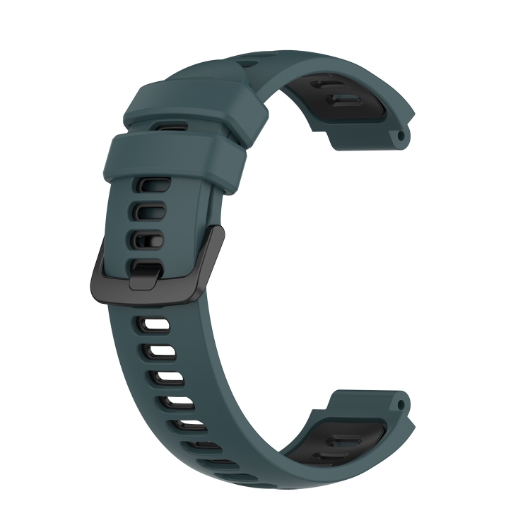 For Garmin Forerunner 620 Two Color Silicone Watch Band Olive