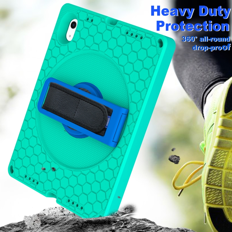 For iPad 10th Gen 10.9 2022 360 Rotation Stand EVA Hard PC Tablet Case with Strap(Glacier+Blue) For iPad 10th Gen 10.9 2022 360 Rotation Stand EVA Hard PC Tablet Case with Strap(Glacier+Blue)