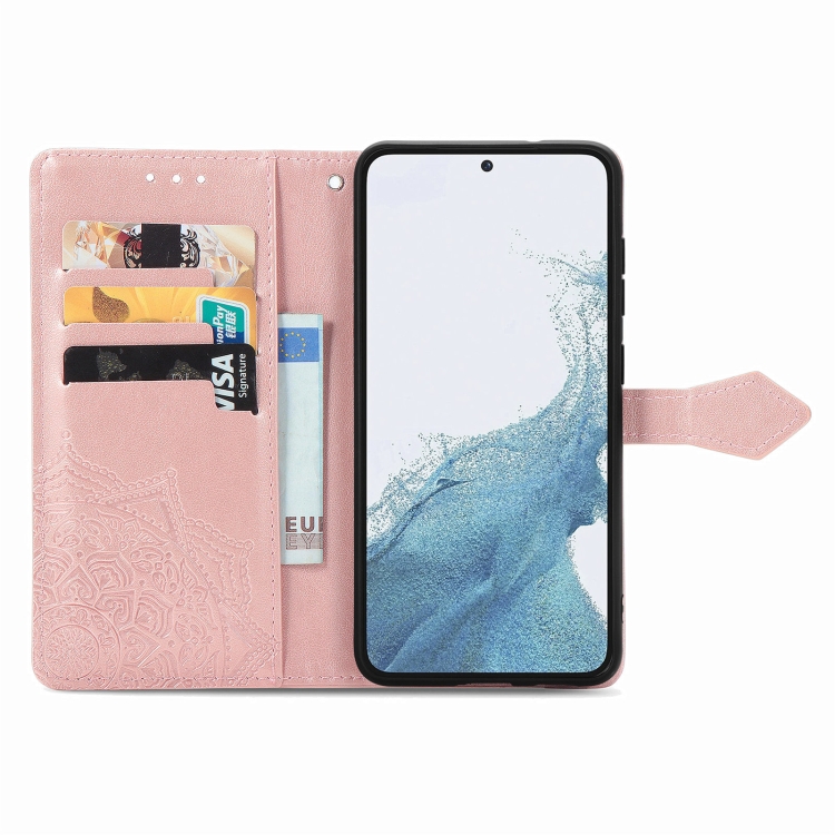 For Samsung Galaxy S23 Plus 5G Mandala Flower Embossed Leather Phone Case(Rose Gold) For Samsung Galaxy S23 Plus 5G Mandala Flower Embossed Leather Phone Case(Rose Gold)
