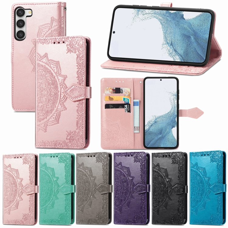 For Samsung Galaxy S23 Plus 5G Mandala Flower Embossed Leather Phone Case(Rose Gold) For Samsung Galaxy S23 Plus 5G Mandala Flower Embossed Leather Phone Case(Rose Gold)