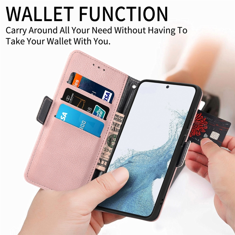 For Samsung Galaxy S23 Ultra 5G Stereoscopic Flowers Leather Phone Case(Rose Gold)