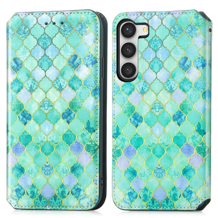 For Samsung Galaxy S23+ 5G CaseNeo Colorful Magnetic Leather Phone Case(Emerald) For Samsung Galaxy S23+ 5G CaseNeo Colorful Magnetic Leather Phone Case(Emerald)