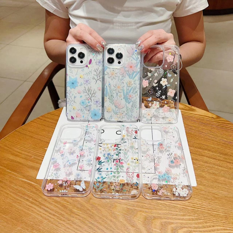 For iPhone 16 Fresh Small Floral Epoxy TPU Phone Case(D04 Colorful Floral) - B1