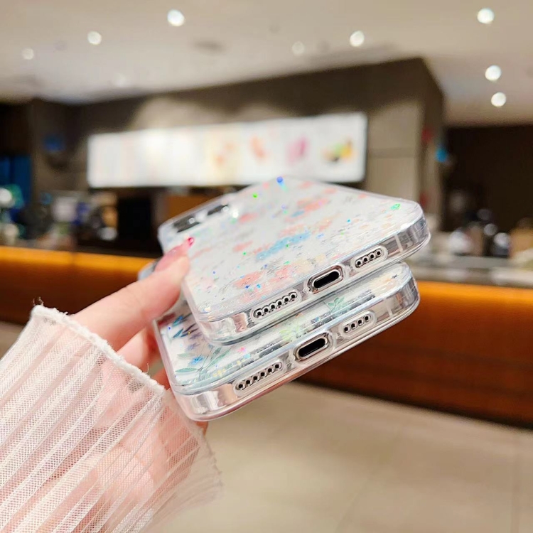 For iPhone 16 Fresh Small Floral Epoxy TPU Phone Case(D04 Colorful Floral) - B6