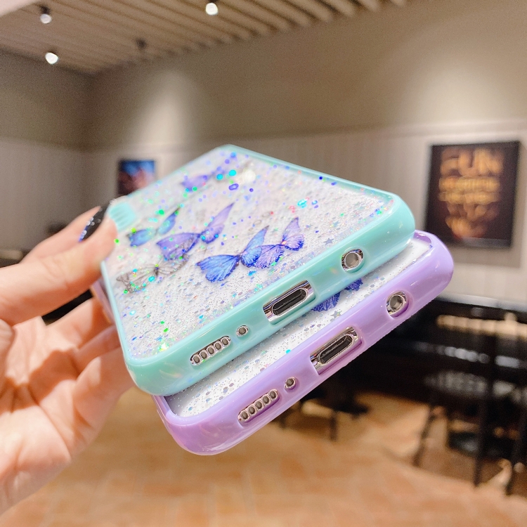 For Samsung Galaxy S22+ 5G Color Butterfly Glitter Epoxy TPU Phone Case(Pink) For Samsung Galaxy S22+ 5G Color Butterfly Glitter Epoxy TPU Phone Case(Pink)