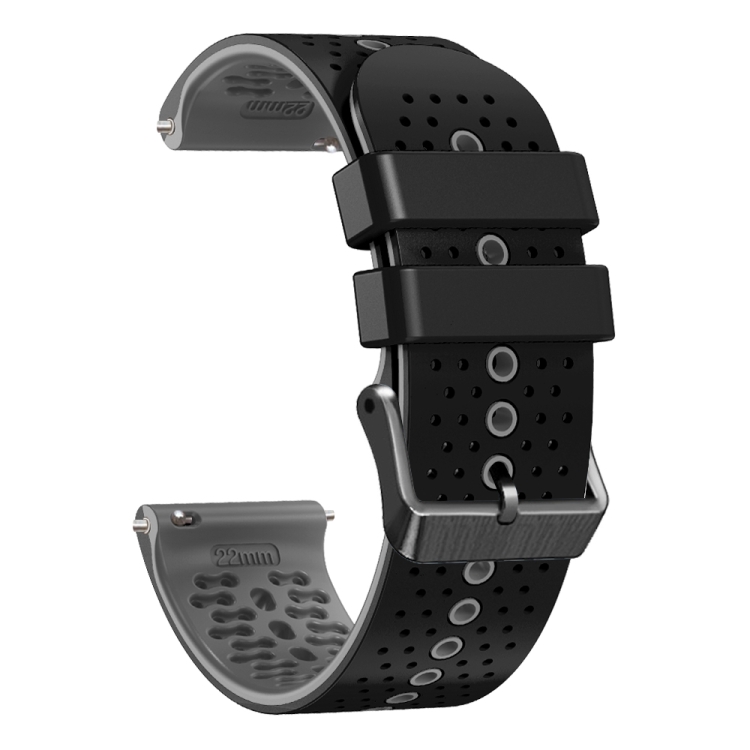 Para Garmin Forerunner 255 music 22 mm correa de reloj de silicona  perforada de dos colores (