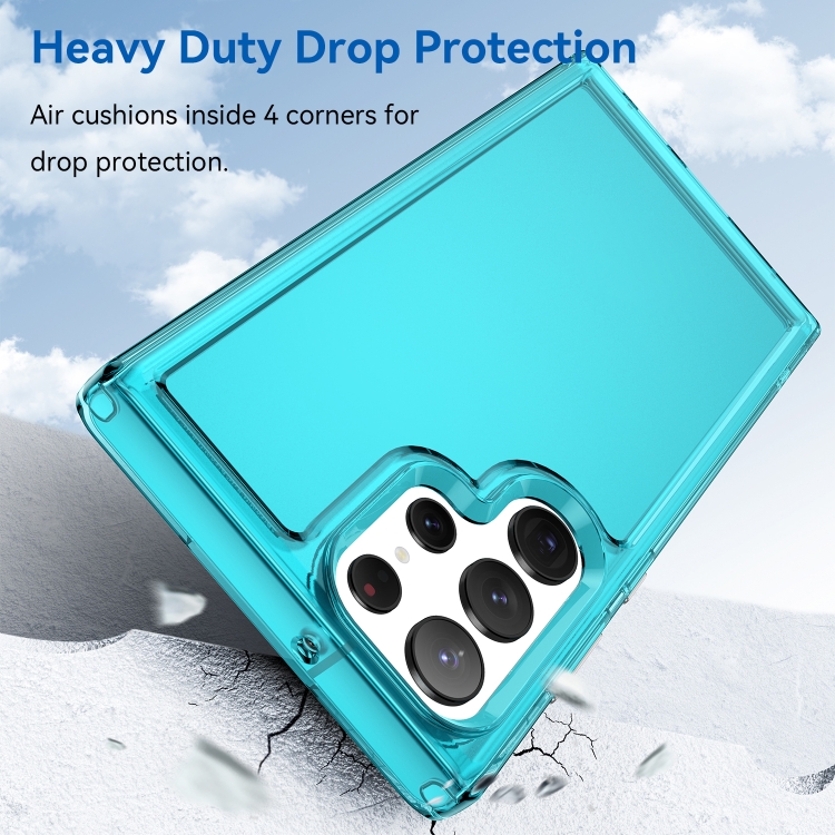 For Samsung Galaxy S23 Ultra 5G Candy Series TPU Phone Case(Transparent Blue) For Samsung Galaxy S23 Ultra 5G Candy Series TPU Phone Case(Transparent Blue)