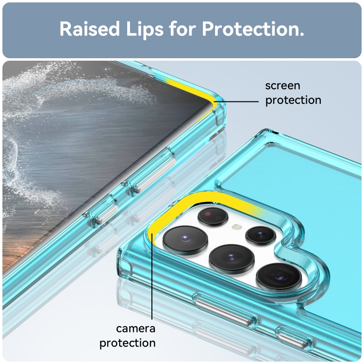 For Samsung Galaxy S23 Ultra 5G Candy Series TPU Phone Case(Transparent Blue) For Samsung Galaxy S23 Ultra 5G Candy Series TPU Phone Case(Transparent Blue)
