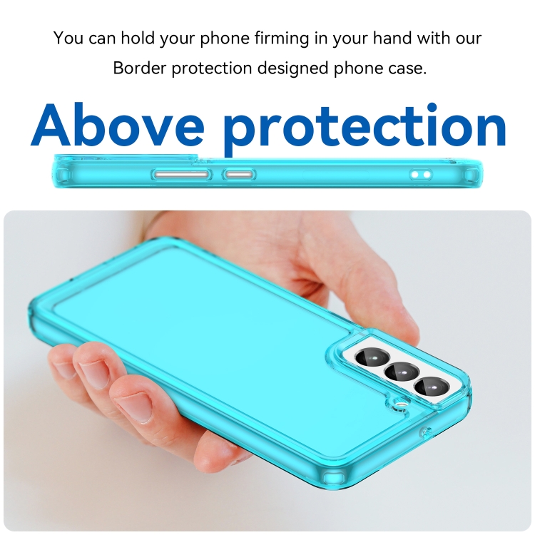 For Samsung Galaxy S23+ 5G Candy Series TPU Phone Case(Transparent Blue)