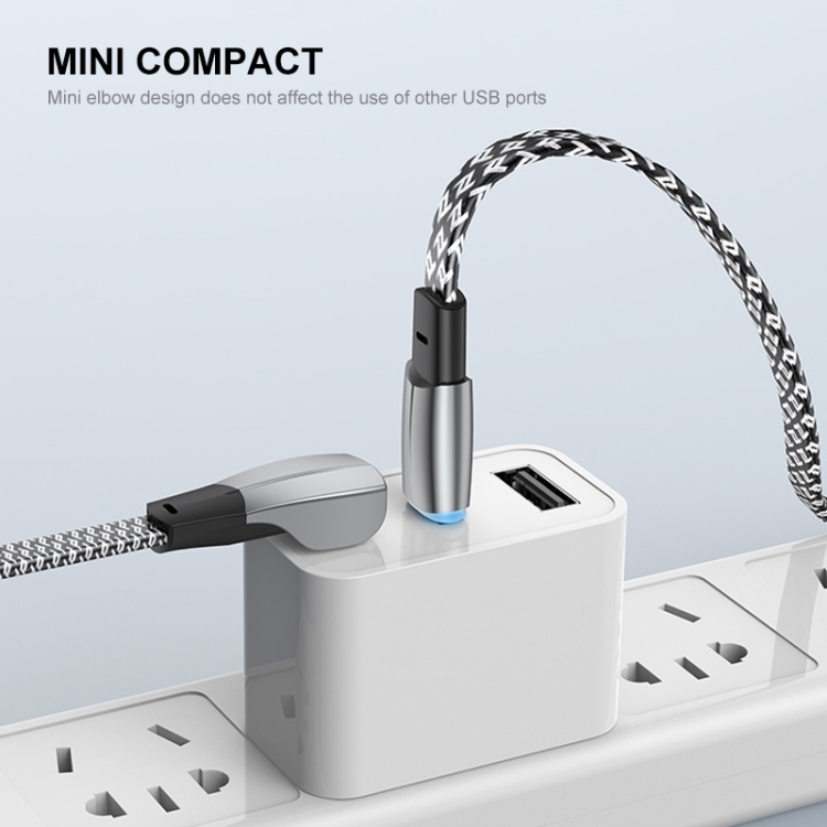 ENKAY Hat-Prince 30W USB C / Type-C to Apple 8 Pin 3A Fast Charging Data Weave Cable, Length:1m