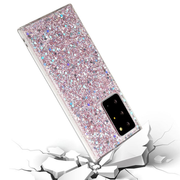 For Samsung Galaxy S21 5G Glitter Sequins Epoxy TPU Phone Case(Pink) For Samsung Galaxy S21 5G Glitter Sequins Epoxy TPU Phone Case(Pink)