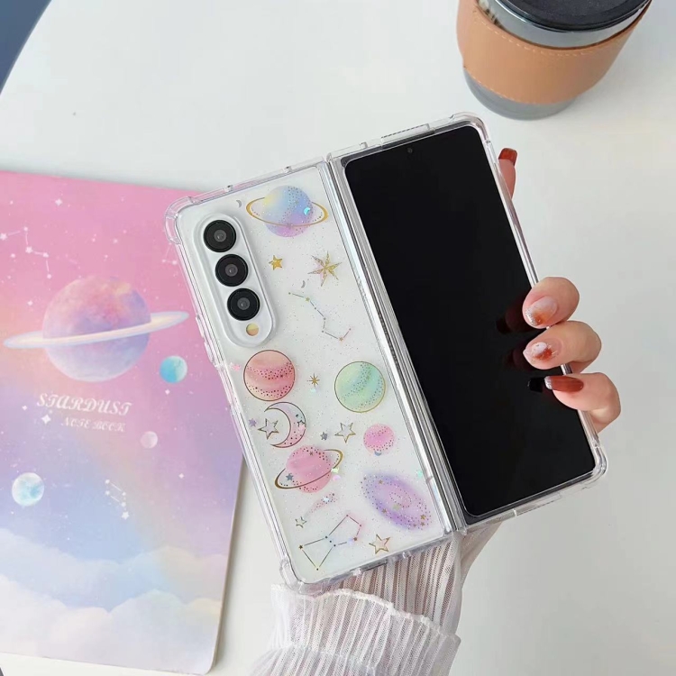 For Samsung Galaxy Z Fold4 Cosmic Star Glitter Epoxy TPU Phone Case(Transparency) For Samsung Galaxy Z Fold4 Cosmic Star Glitter Epoxy TPU Phone Case(Transparency)