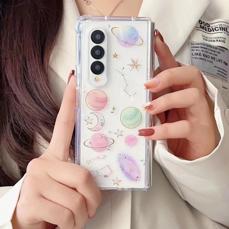 For Samsung Galaxy Z Fold4 Cosmic Star Glitter Epoxy TPU Phone Case(Transparency) For Samsung Galaxy Z Fold4 Cosmic Star Glitter Epoxy TPU Phone Case(Transparency)