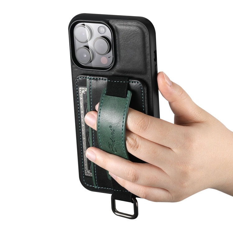 For iPhone 11 Pro Max Suteni H13 Card Wallet Wrist Strap Holder PU Phone Case(Black) For iPhone 11 Pro Max Suteni H13 Card Wallet Wrist Strap Holder PU Phone Case(Black)