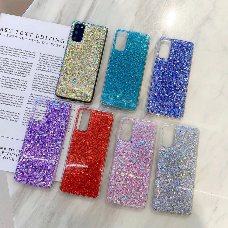 For Samsung Galaxy S23+ 5G Glitter Glitter Drop Glue TPU Phone Case(Blue) For Samsung Galaxy S23+ 5G Glitter Glitter Drop Glue TPU Phone Case(Blue)