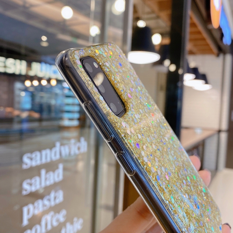 For Samsung Galaxy S23+ 5G Glitter Glitter Drop Glue TPU Phone Case(Blue) For Samsung Galaxy S23+ 5G Glitter Glitter Drop Glue TPU Phone Case(Blue)