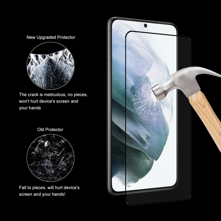 For Samsung Galaxy S23 5G 5pcs ENKAY Full Glue 0.2mm Tempered Glass Full Film, Support Fingerprint Unlock