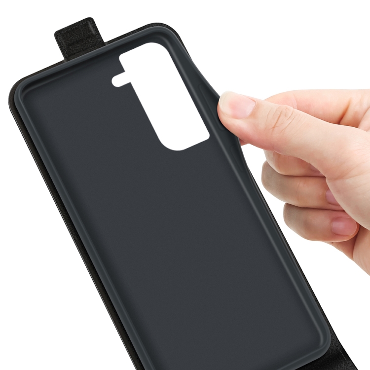 For Samsung Galaxy S23 5G R64 Texture Vertical Flip Leather Phone Case(Black) For Samsung Galaxy S23 5G R64 Texture Vertical Flip Leather Phone Case(Black)