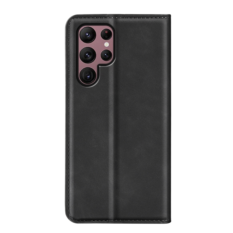 For Samsung Galaxy S23 Ultra 5G Retro-skin Magnetic Suction Leather Phone Case(Black) For Samsung Galaxy S23 Ultra 5G Retro-skin Magnetic Suction Leather Phone Case(Black)