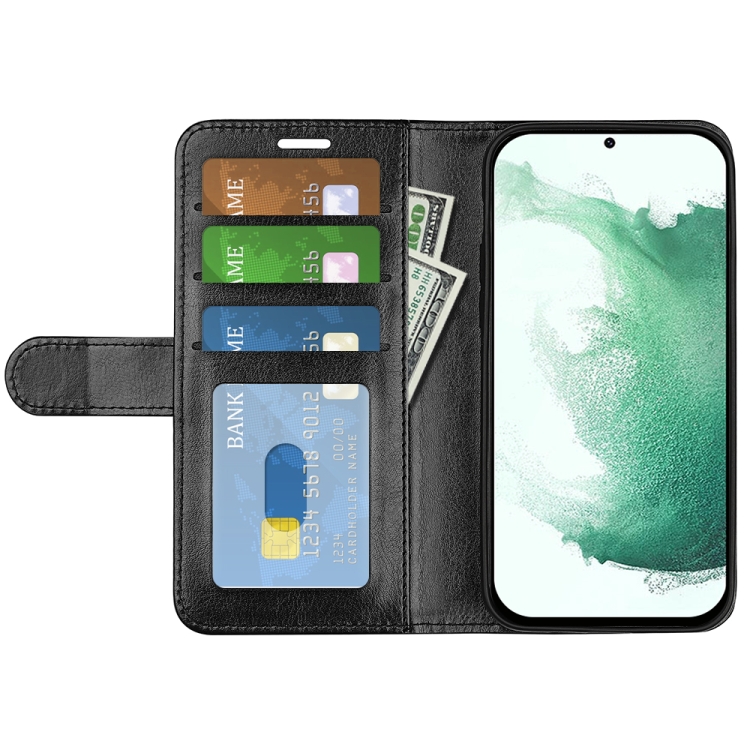 For Samsung Galaxy S23+ 5G R64 Texture Leather Phone Case(Black) For Samsung Galaxy S23+ 5G R64 Texture Leather Phone Case(Black)