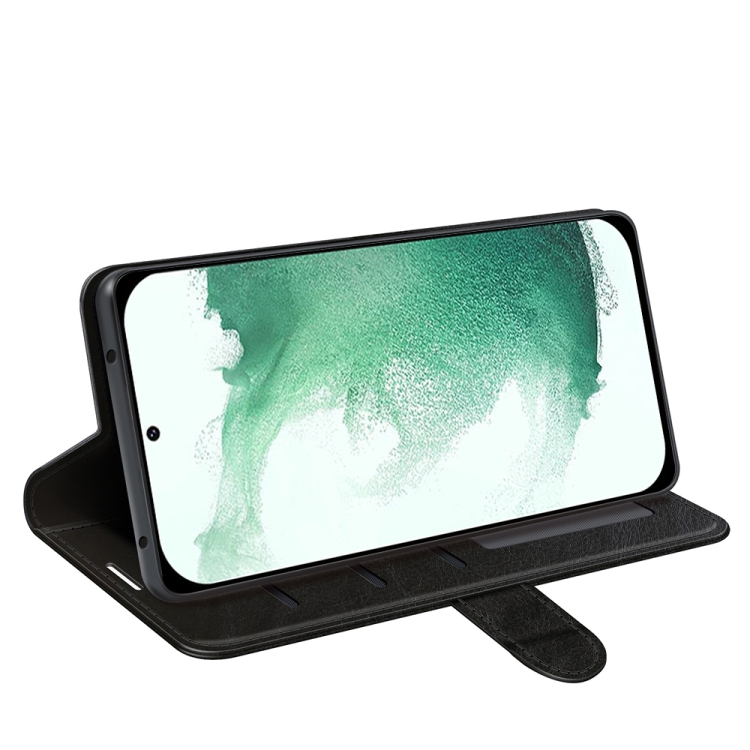 For Samsung Galaxy S23+ 5G R64 Texture Leather Phone Case(Black) For Samsung Galaxy S23+ 5G R64 Texture Leather Phone Case(Black)