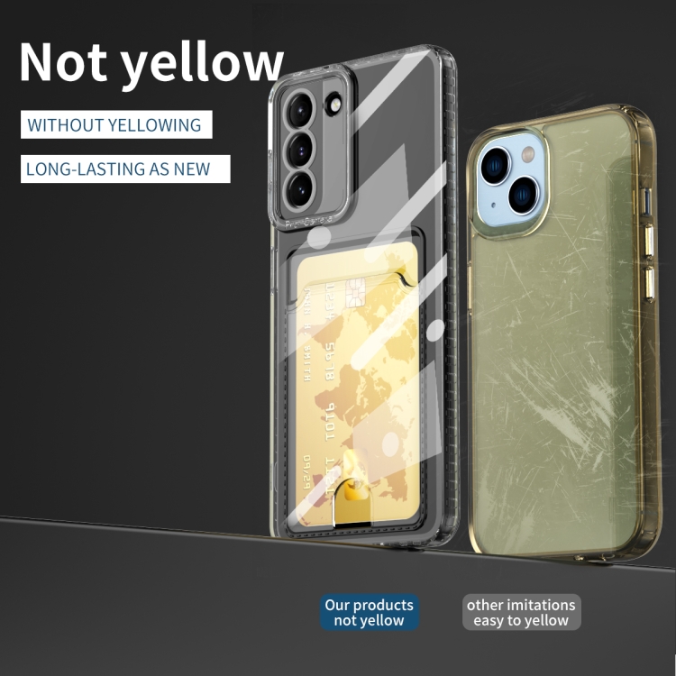 For Samsung Galaxy S23 Ultra 5G Card Bag Shockproof Transparent Phone Case(Transparent) For Samsung Galaxy S23 Ultra 5G Card Bag Shockproof Transparent Phone Case(Transparent)