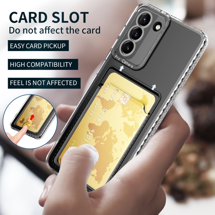 For Samsung Galaxy S23 Ultra 5G Card Bag Shockproof Transparent Phone Case(Transparent) For Samsung Galaxy S23 Ultra 5G Card Bag Shockproof Transparent Phone Case(Transparent)