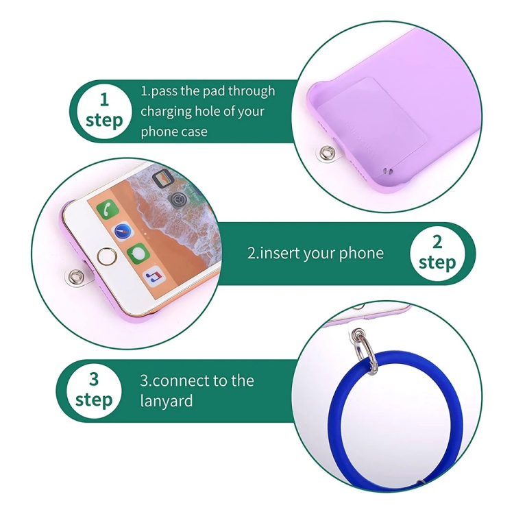 JUNSUNMAY Silicone Bracelet Mobile Phone Lanyard Loop Anti-lost Wrist Rope Universal for Phone Case(White) JUNSUNMAY Silicone Bracelet Mobile Phone Lanyard Loop Anti-lost Wrist Rope Universal for Phone Case(White)