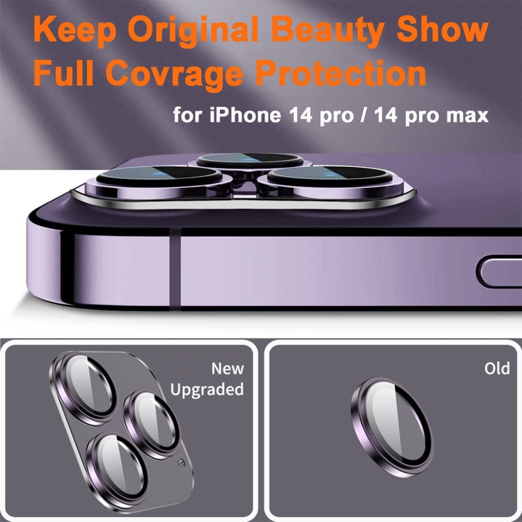 For iPhone 14 Pro / 14 Pro Max ENKAY Hat-Prince 9H Rear Camera Lens Tempered Glass Aluminium Alloy Film(Black) For iPhone 14 Pro / 14 Pro Max ENKAY Hat-Prince 9H Rear Camera Lens Tempered Glass Aluminium Alloy Film(Black)