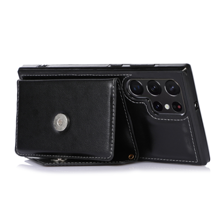 For Samsung Galaxy S23 Ultra 5G Cross-body Wallet Card Bag Leather Phone Case(Black) For Samsung Galaxy S23 Ultra 5G Cross-body Wallet Card Bag Leather Phone Case(Black)