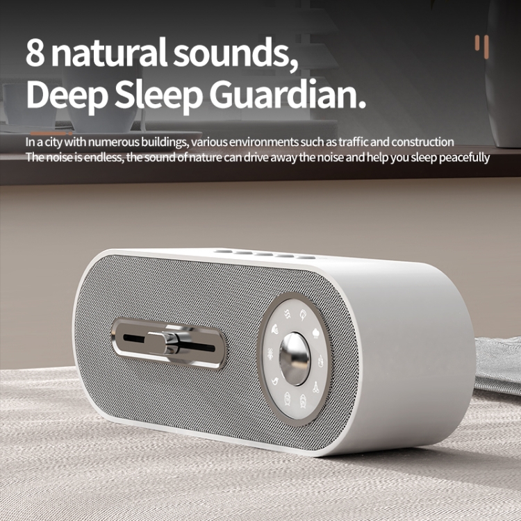 JY-78 Bluetooth Speaker with Sleep White Noise Support Memory Card U-disk(white) JY-78 Bluetooth Speaker with Sleep White Noise Support Memory Card U-disk(white)