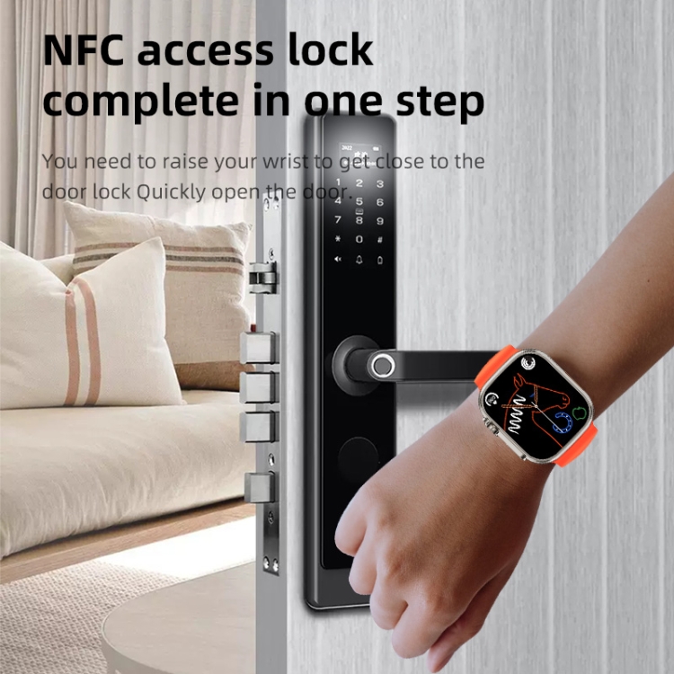 WS18 MAX ULTRA Akıllı Saat, 2.03 inç Renkli Ekran, Kalp Atışı İzleme / Kan Basıncı İzleme Özelliği (Altın) - B2