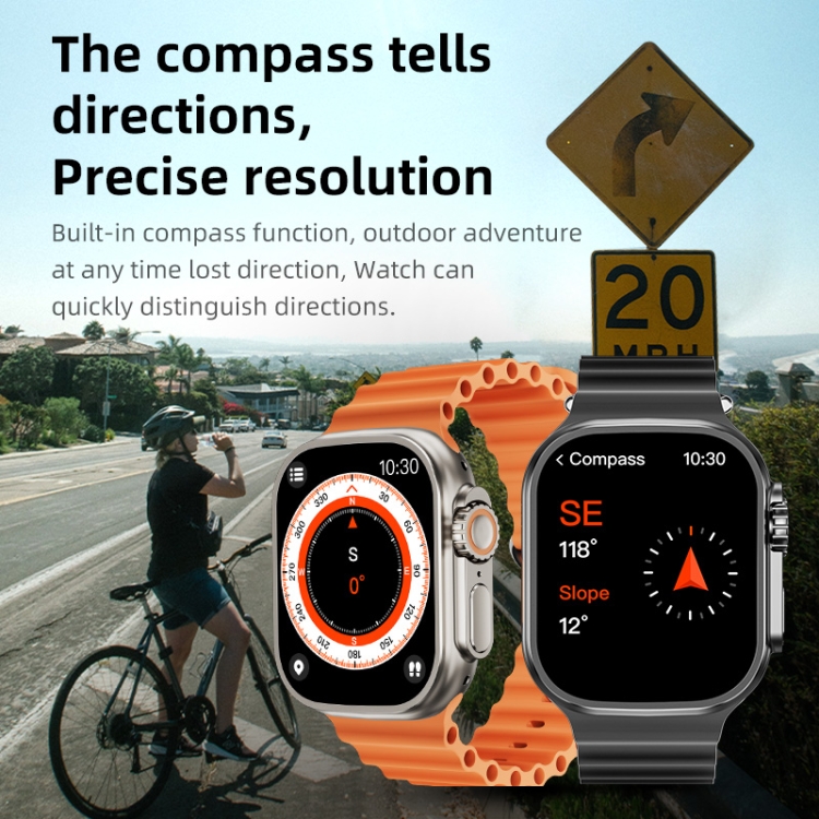 WS18 MAX ULTRA Akıllı Saat, 2.03 inç Renkli Ekran, Kalp Atışı İzleme / Kan Basıncı İzleme Özelliği (Altın) - B3