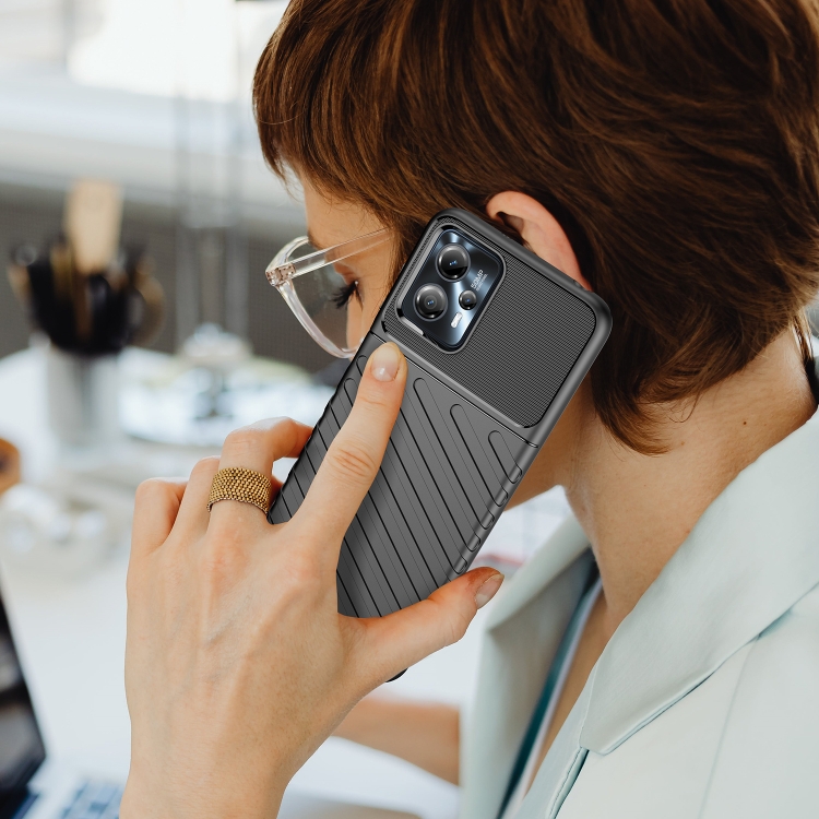 Para Motorola Moto G73 Thunderbolt a prueba de golpes TPU funda protectora  suave para teléfono (negro)