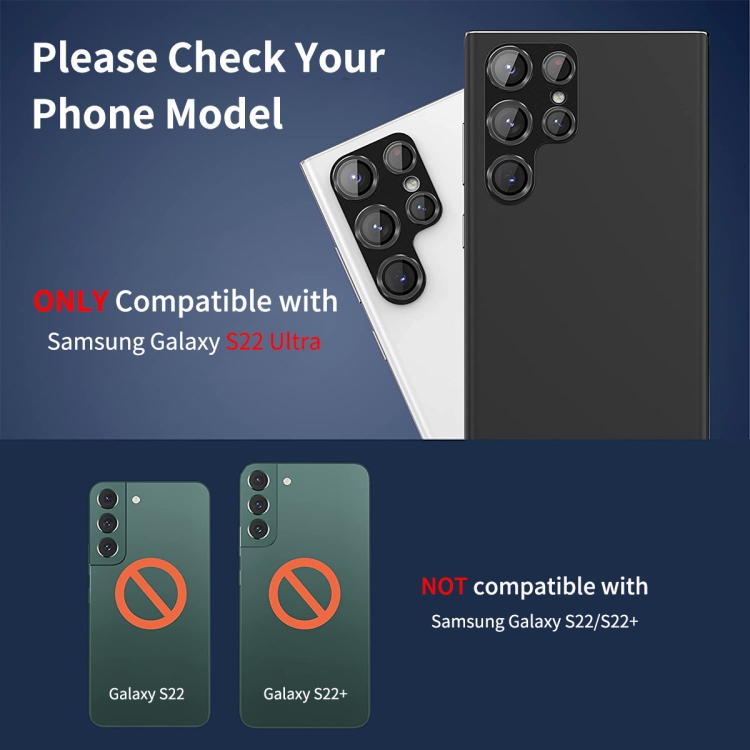 For Samsung Galaxy S22 Ultra ENKAY 9H Rear Camera Lens Aluminium Alloy Tempered Glass Film(Burgundy) For Samsung Galaxy S22 Ultra ENKAY 9H Rear Camera Lens Aluminium Alloy Tempered Glass Film(Burgundy)