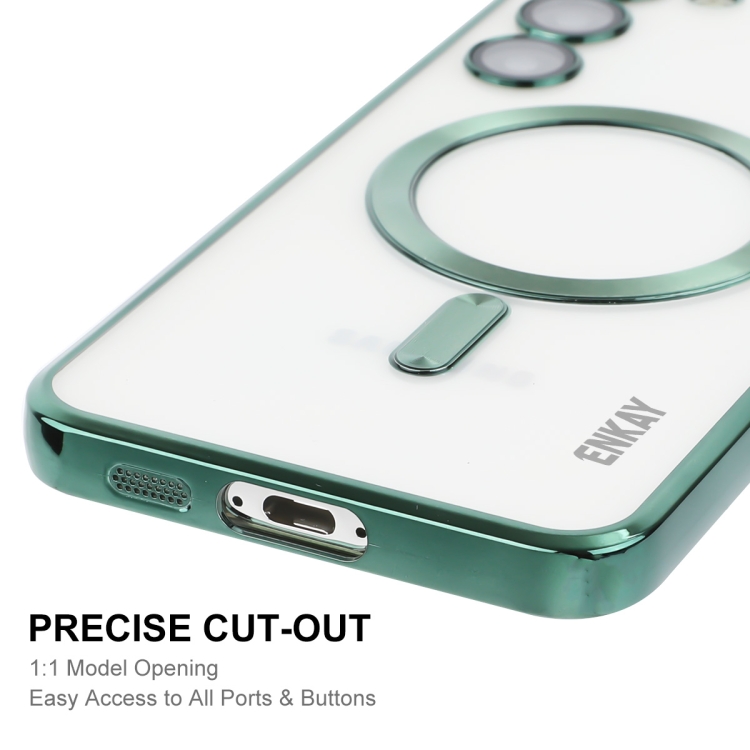 For Samsung Galaxy S23+ 5G ENKAY Electroplated MagSafe Shockproof TPU Phone Case with Lens Film(Pink) For Samsung Galaxy S23+ 5G ENKAY Electroplated MagSafe Shockproof TPU Phone Case with Lens Film(Pink)