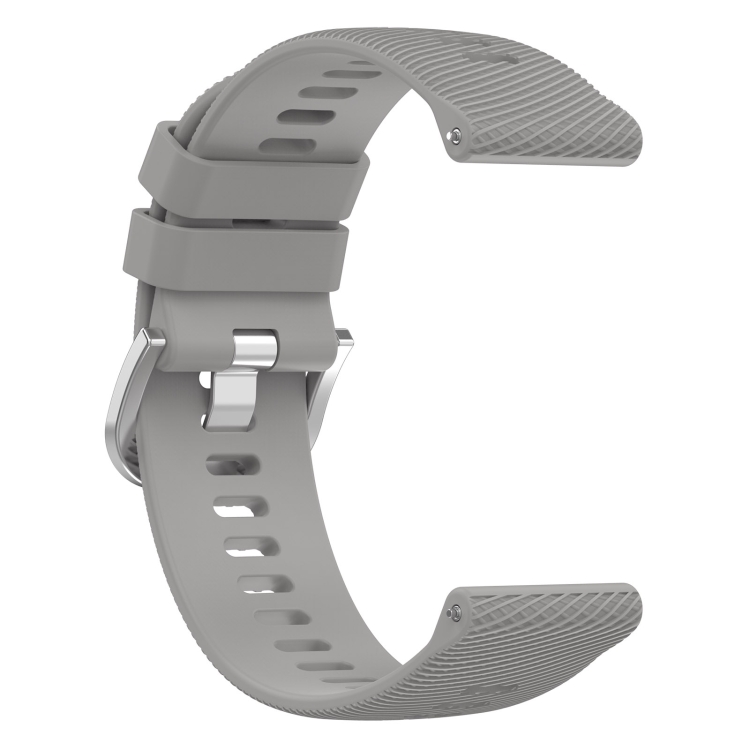 Pour Garmin Venu SQ Bracelet de montre en silicone de couleur unie à  texture croisée de 20 mm (gris clair)