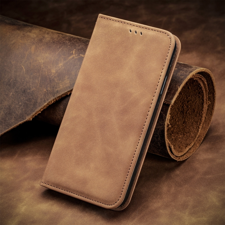 For Samsung Galaxy S24 FE 5G Retro Skin Feel Magnetic Leather Phone Case(Brown) For Samsung Galaxy S24 FE 5G Retro Skin Feel Magnetic Leather Phone Case(Brown)