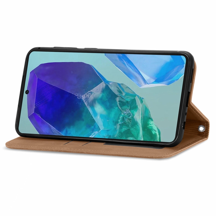 For Samsung Galaxy S24 FE 5G Retro Skin Feel Magnetic Leather Phone Case(Brown) For Samsung Galaxy S24 FE 5G Retro Skin Feel Magnetic Leather Phone Case(Brown)