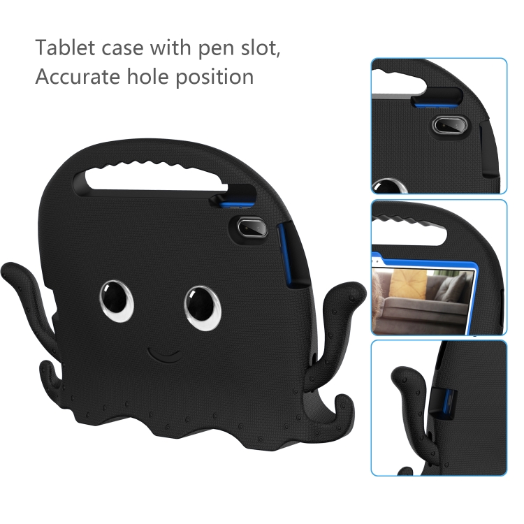 For iPad 10th Gen 10.9 2022 Octopus Style EVA + PC Tablet Case with Strap(Black) For iPad 10th Gen 10.9 2022 Octopus Style EVA + PC Tablet Case with Strap(Black)