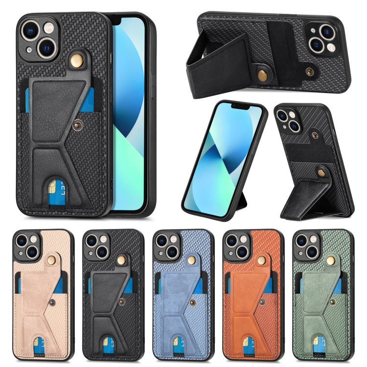 For iPhone 13 mini Carbon Fiber Wallet Flip Card K-shaped Holder Phone Case(Black) For iPhone 13 mini Carbon Fiber Wallet Flip Card K-shaped Holder Phone Case(Black)