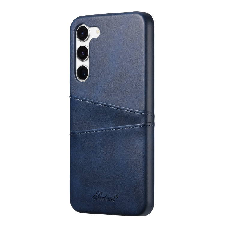 For Samsung Galaxy S24 Ultra 5G teni Calf Texture Back Cover Phone Case with Card Slots(Blue) For Samsung Galaxy S24 Ultra 5G teni Calf Texture Back Cover Phone Case with Card Slots(Blue)
