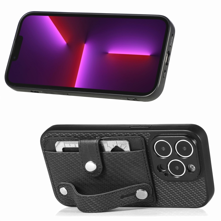 For iPhone 13 Pro Wristband Kickstand Card Wallet Back Cover Phone Case with Tool Knife(Black) For iPhone 13 Pro Wristband Kickstand Card Wallet Back Cover Phone Case with Tool Knife(Black)