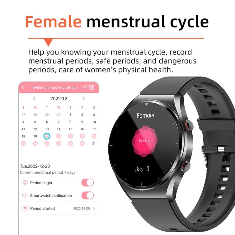 Reloj inteligente E09: monitoreo de ECG, glucosa en sangre